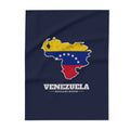 Venezuela Maracaibo Mission flag map fleece blanket by Weak Things