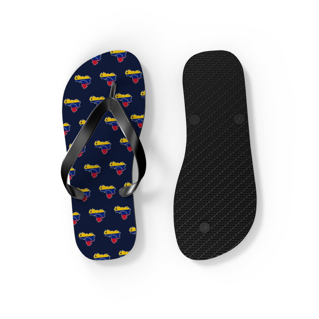Venezuela Mission flag map flip flops by Weak Things view 4