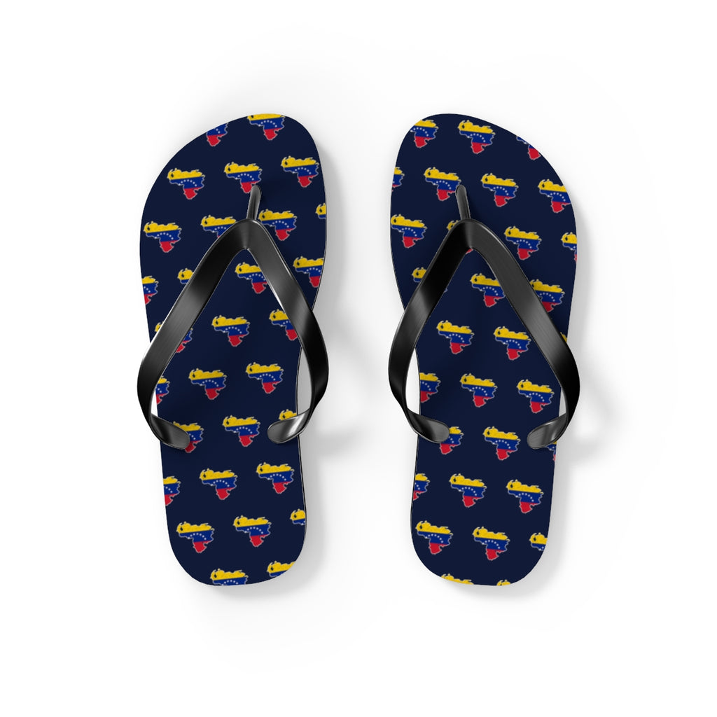 Venezuela Mission flag map flip flops by Weak Things view 2