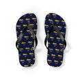 Venezuela Mission flag map flip flops by Weak Things view 2