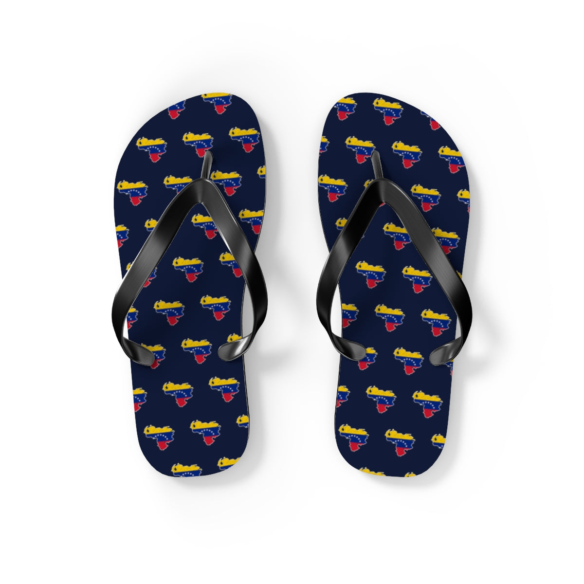 Venezuela Mission flag map flip flops by Weak Things view 2