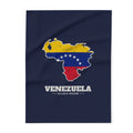 Venezuela Valencia Mission flag map fleece blanket by Weak Things