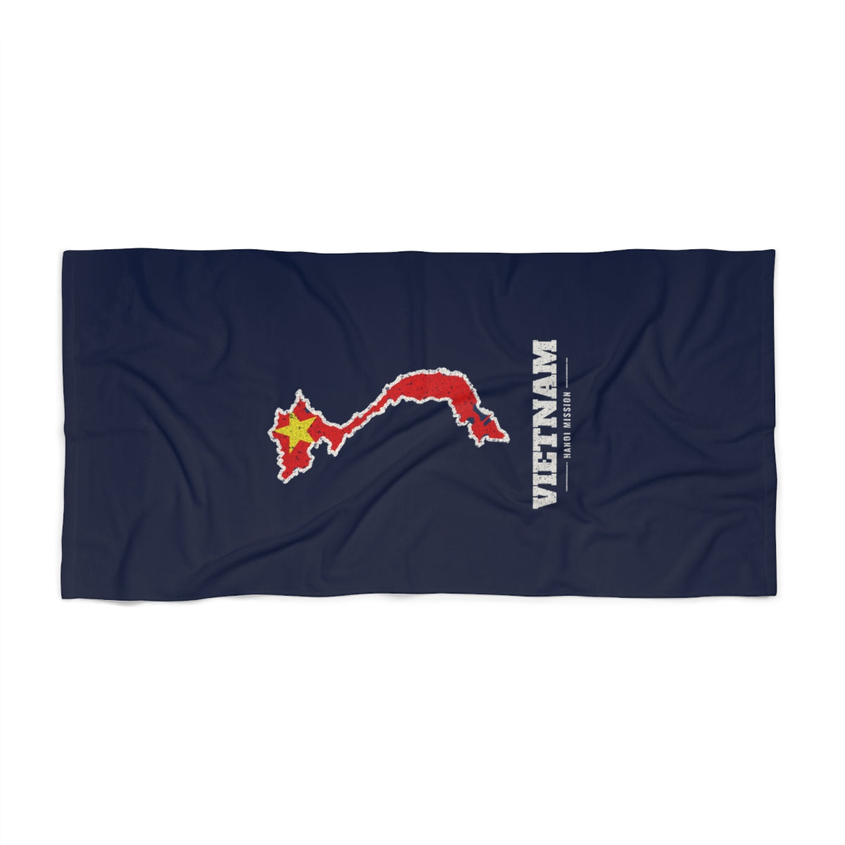 Vietnam Hanoi Mission flag map beach towel by Weak Things view 2