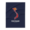 Vietnam Hanoi Mission flag map fleece blanket by Weak Things