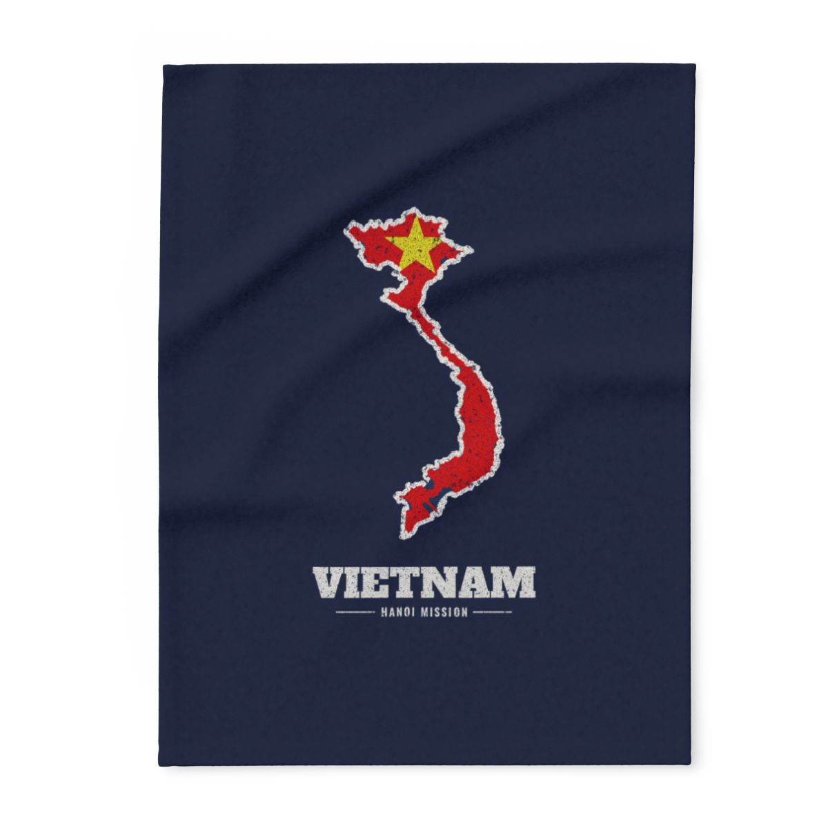 Vietnam Hanoi Mission flag map fleece blanket by Weak Things