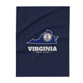 Virginia Norfolk Mission flag map fleece blanket by Weak Things