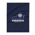 Virginia Richmond Mission flag map fleece blanket by Weak Things