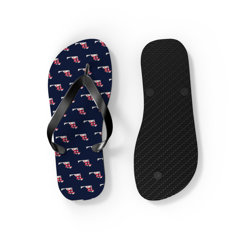 Washington DC North Mission flag map flip flops by Weak Things view 4