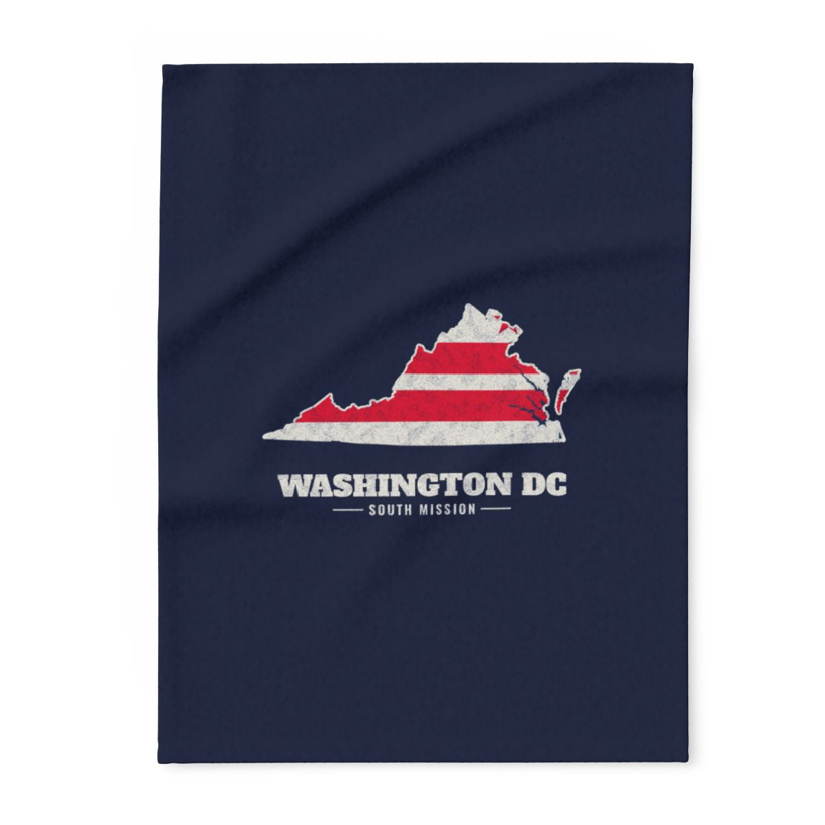 Washington DC South Mission flag map fleece blanket by Weak Things