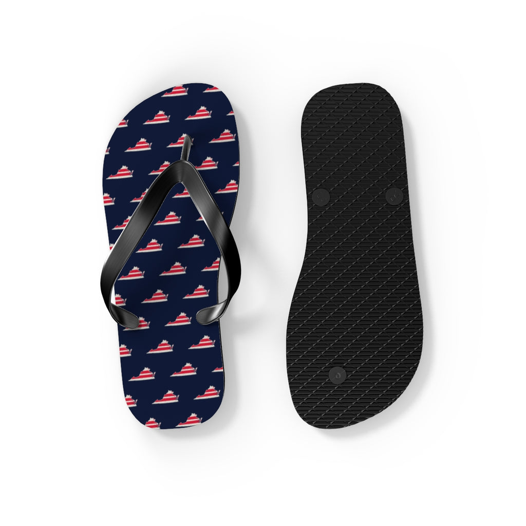Washington DC South Mission flag map flip flops by Weak Things view 4