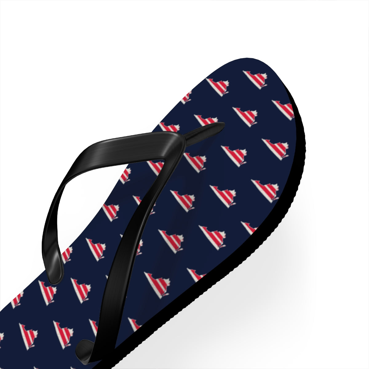 Washington DC South Mission flag map flip flops by Weak Things view 3