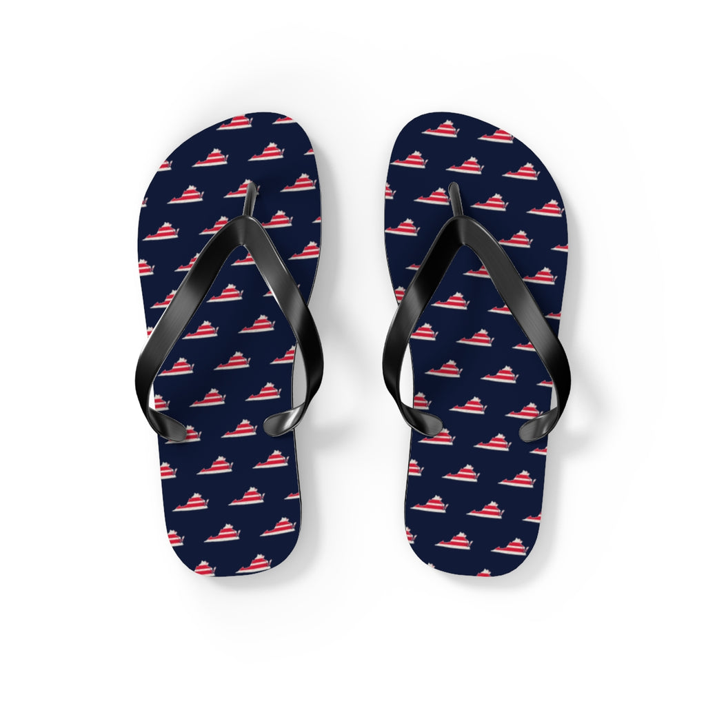 Washington DC South Mission flag map flip flops by Weak Things view 2