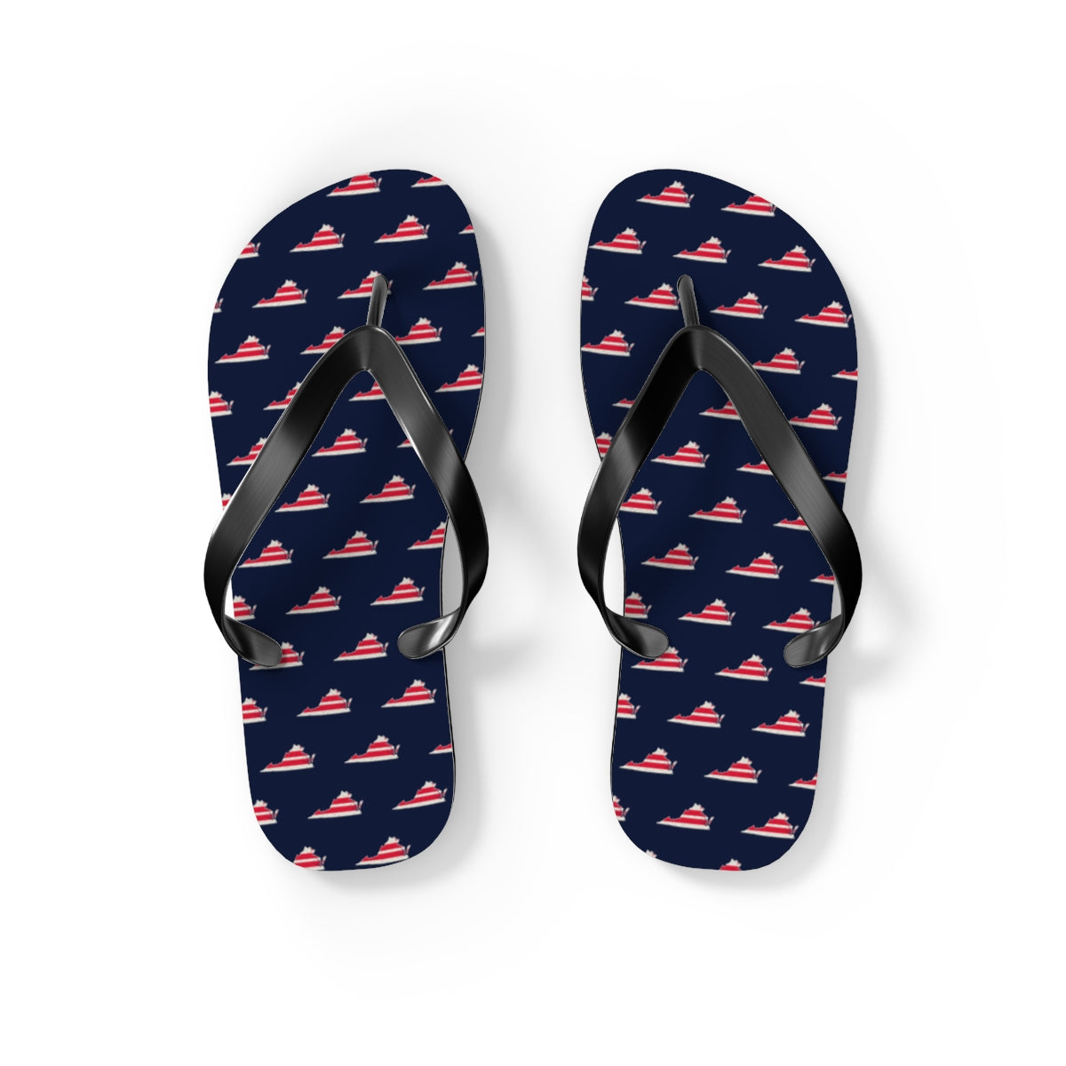 Washington DC South Mission flag map flip flops by Weak Things view 2