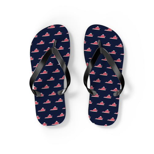 Washington DC South Mission flag map flip flops by Weak Things view 2