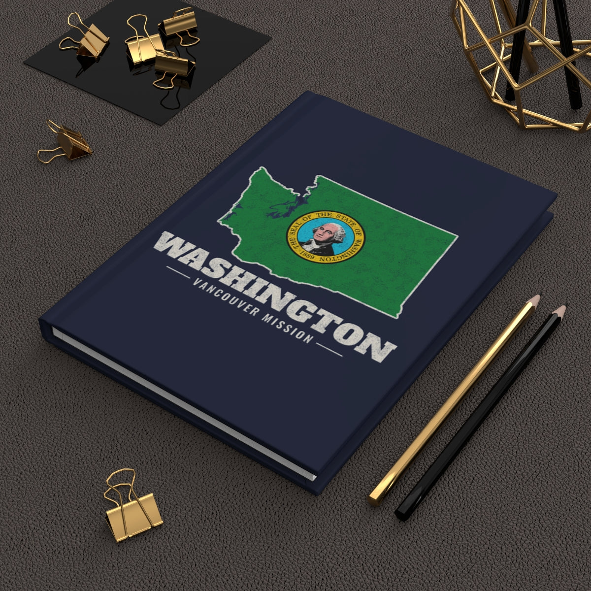 Washington Vancouver Mission flag map journal by Weak Things view 2