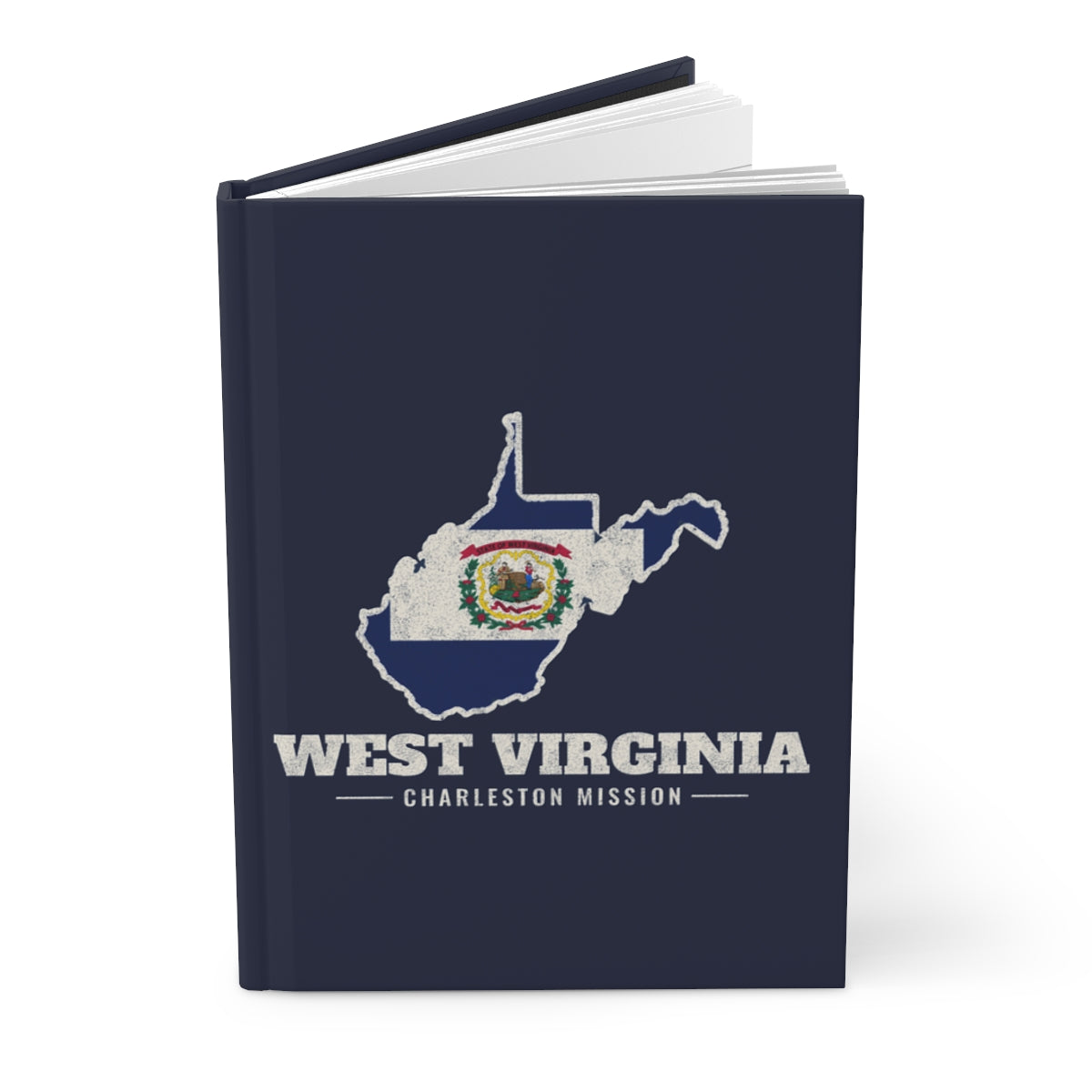 West Virginia Charleston Mission flag map journal by Weak Things view 3