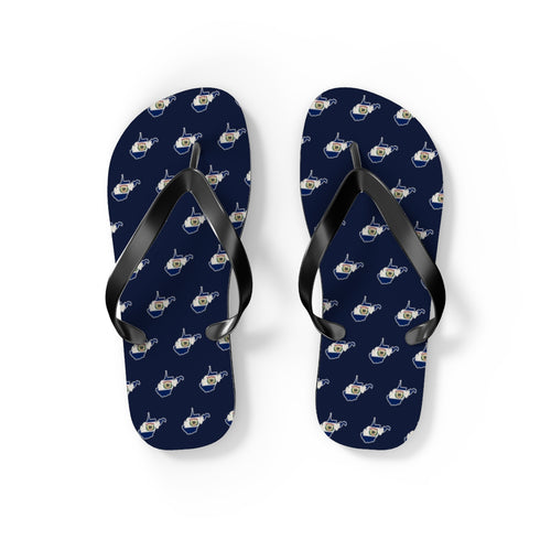 West Virginia Mission flag map flip flops by Weak Things view 2