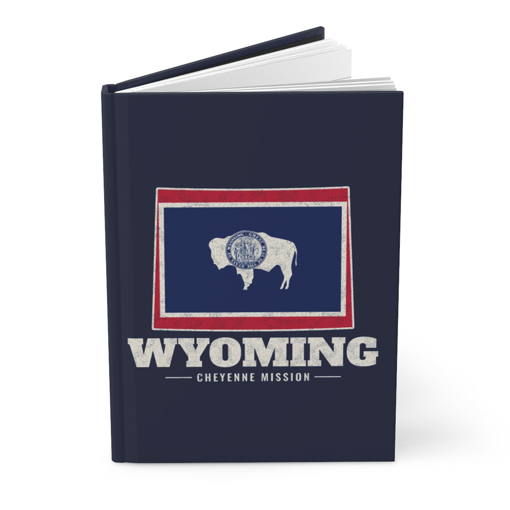 Wyoming Cheyenne Mission flag map journal by Weak Things view 3