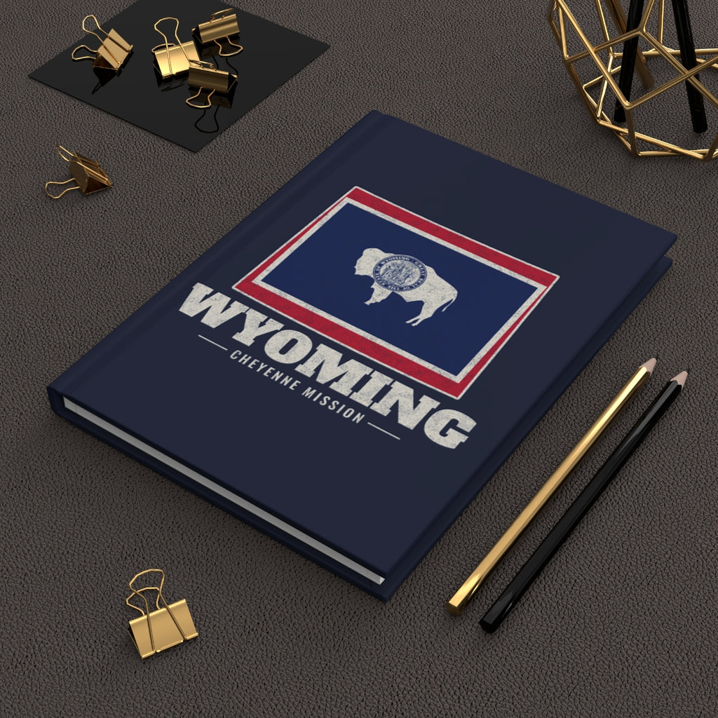 Wyoming Cheyenne Mission flag map journal by Weak Things view 2