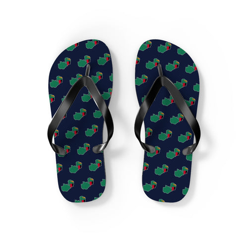 Zambia Mission flag map flip flops by Weak Things view 2