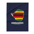 Zimbabwe Bulawayo Mission flag map fleece blanket by Weak Things