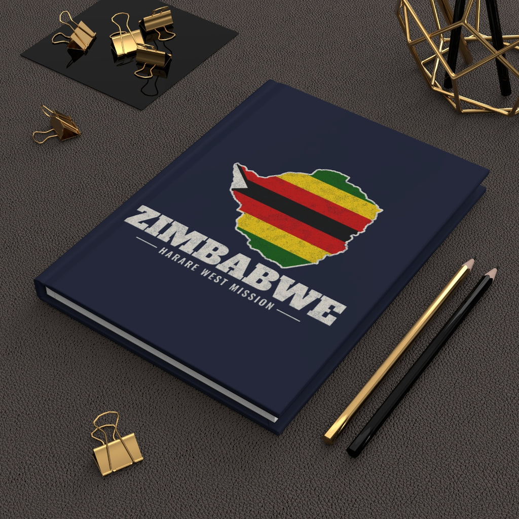 Zimbabwe Harare West Mission flag map journal by Weak Things view 2