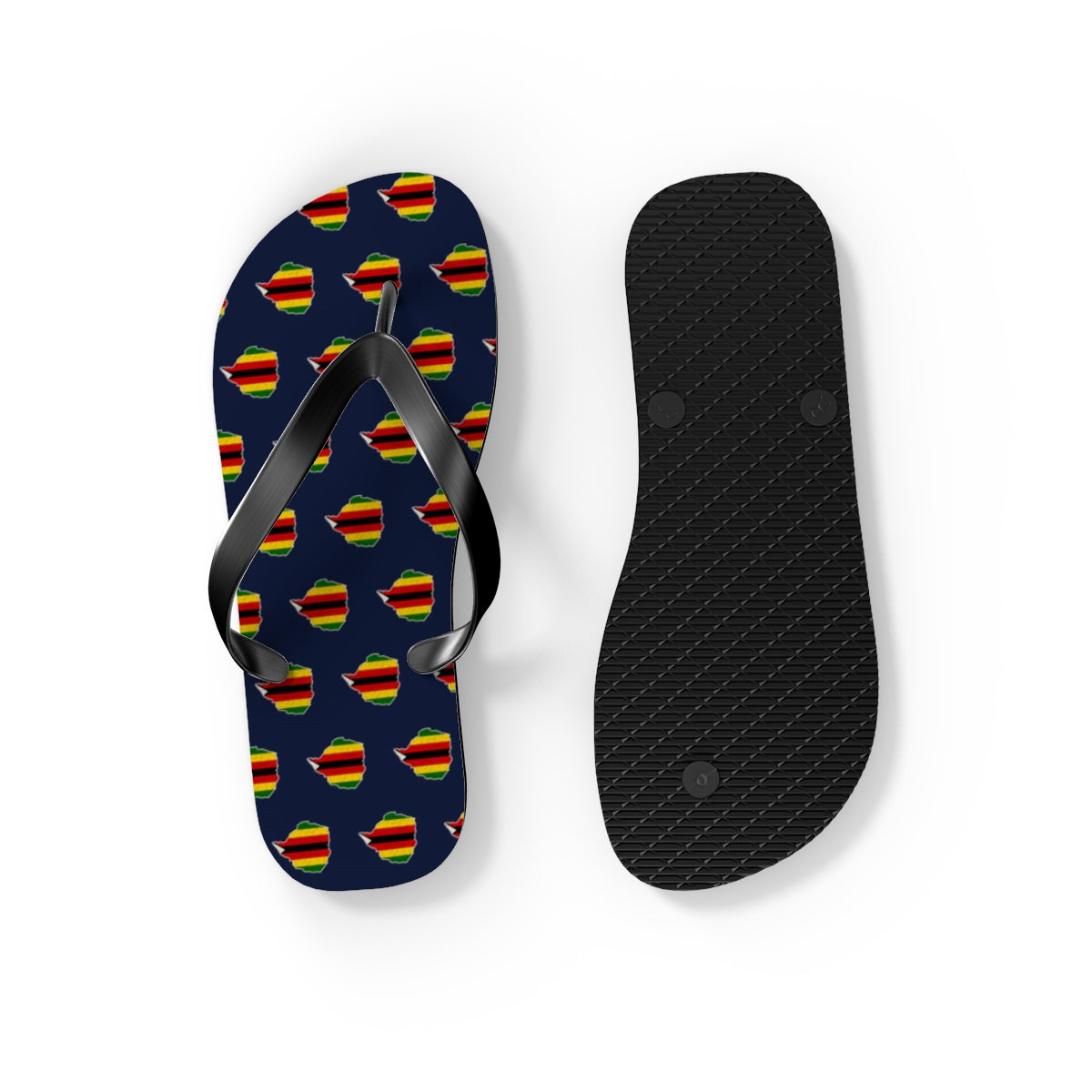 Zimbabwe Mission flag map flip flops by Weak Things view 4